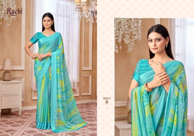 Cherry 42 By Ruchi Chiffon Daily Wear Sarees Suppliers In India